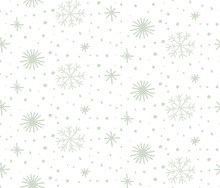 Snow Seamless Pattern Christmas  Hand Drawn