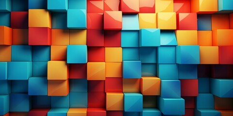 geometric colorful 3d shape pattern background