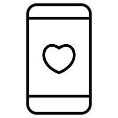 Sticker - Outline Love Phone icon