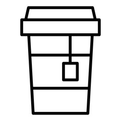 Wall Mural - Outline Coffee cup icons