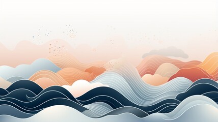 pattern of japan traditional oriental minimalistic style