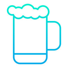 Canvas Print - Outline gradient Beer icon