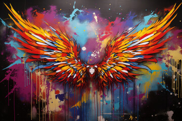 Colorful Graffiti Wings