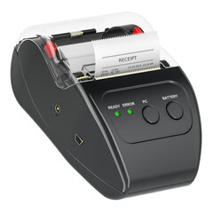 Poster - thermal receipt printer pos, 3d rendering isolated on transparent background