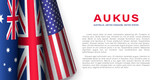 Fototapeta Tulipany - AUKUS alliance background with flags of states