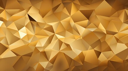  Abstract Background of triangular Patterns in gold Colors. Low Poly Wallpaper