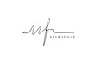 MF initial letter signature logo template. MF handwritten concept logo