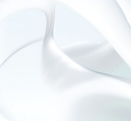 Poster - Soft and smooth white curvy background design.