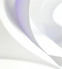 Poster - Soft and smooth white curvy background design.