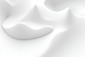 Aufkleber - Abstract 3d rendering white color futuristic background.