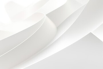 Aufkleber - Abstract 3d rendering white color futuristic background.