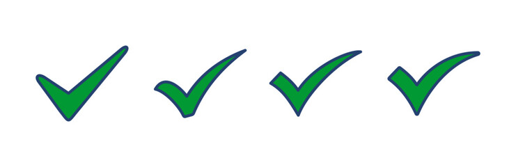 Check mark icon vector. Tick mark sign and symbol