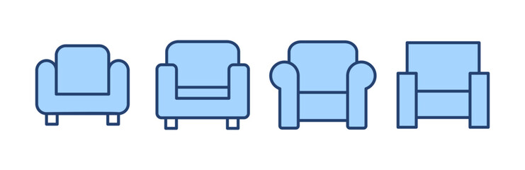 Wall Mural - Sofa icon vector. sofa sign and symbol. furniture icon