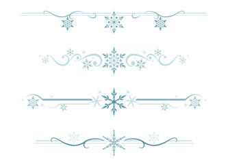 Wall Mural - A set of snowflake style dividers
