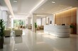 © Ismael - An inviting and open front office reception exuding a refreshing atmosphere. Generative AI