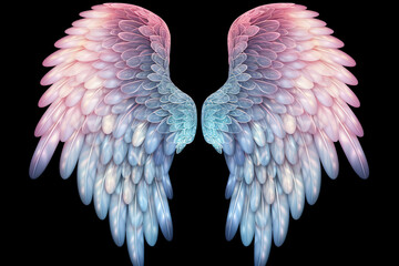 Wall Mural - Pastel Multi-color Wings