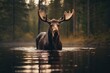© PinkiePie - Wildlife photography with moose in natural habitat