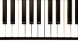 Digital png illustration of piano keyboard on transparent background