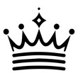 Simple flat crown logo