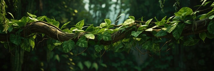 Wall Mural - close up of jungle vines, generative AI