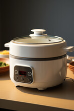 Electric rice cooker in kitchen, Modern.