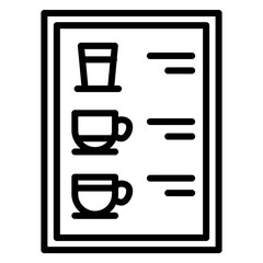 Illustration of Menu Book design Line Icon