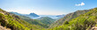 Panoramic view at the nature of Corsica (West coast) in France