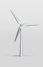 Energy Turbine 3d Rendering In Clear Background Or Isolated With Pastel Color. 