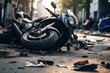 Motorbike accident. Generative AI