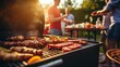 Time for barbecue with family and friends. Generative AI