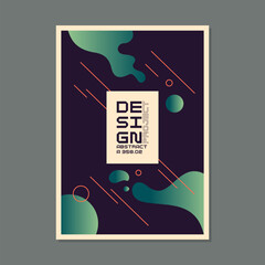 Poster - A template to use in your design. A composition of geometric shapes. Abstract background. Modern poster.