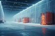 Warehouse for storing perishable goods at low temperatures. Generative AI