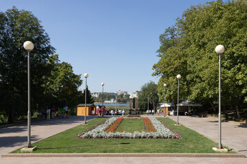 Moldova. Chisinau. 15.09.2023. Valea Morilor Park. Monument to Fallen Police Officer