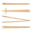 © New Africa - Collage with wooden chopsticks isolated on white