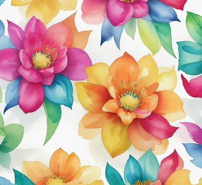 Seamless watercolor dots pattern .Seamless pattern with rainbow colored watercolor circles. Hand drawn vector illustration isolated on white background. Design Element for Greeting Cards and Labels, A