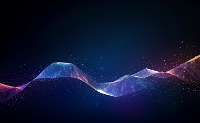 Poster - modern digital abstract background. machine learning visualization with neural network graphics.