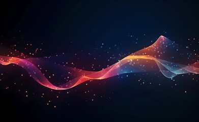 Poster - modern digital abstract background. machine learning visualization with neural network graphics.