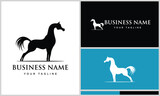 Fototapeta  - arabian horse logo design template