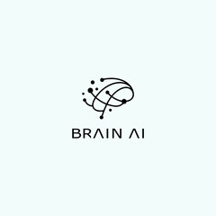 Brain circuit ai tech concept icon