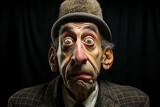 Fototapeta  - Amusing caricature of a wrinkly, old man radiating humor.