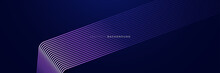 Blue Abstract Background With Glowing Geometric Lines. Modern Shiny Purple Lines Pattern. Vector Illustration