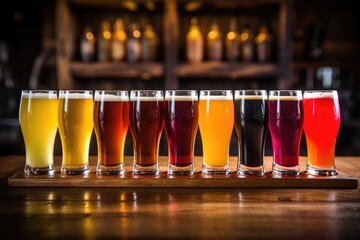 Sticker - various types of beer in an array of colors