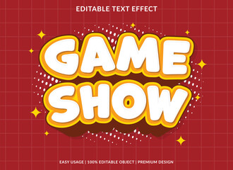 Poster - game show editable text effect template use for business logo and brand