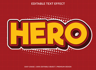 Poster - hero editable text effect template use for business logo and brand