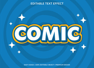 Poster - comic editable text effect template use for business logo and brand