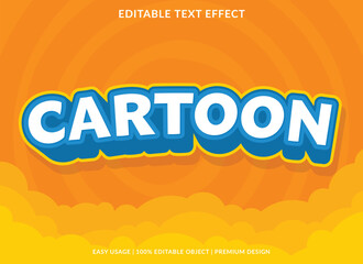 Poster - cartoon editable text effect template use for business logo and brand