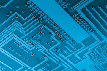 printed circuit. layout of tracks.