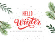 Hello winter background. vector illustration