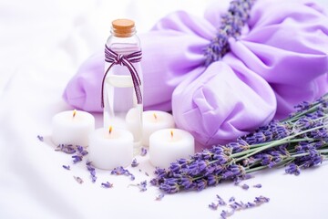  lavender sachets near a white pillow