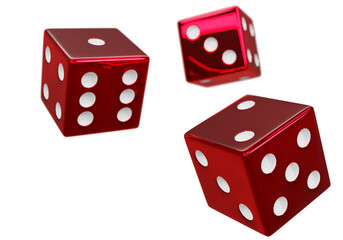 red dice on white